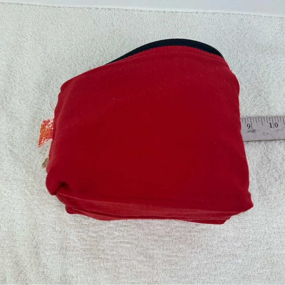 Official Mickey Mouse Black Canvas Pouch with Yellow Accents & red sequins